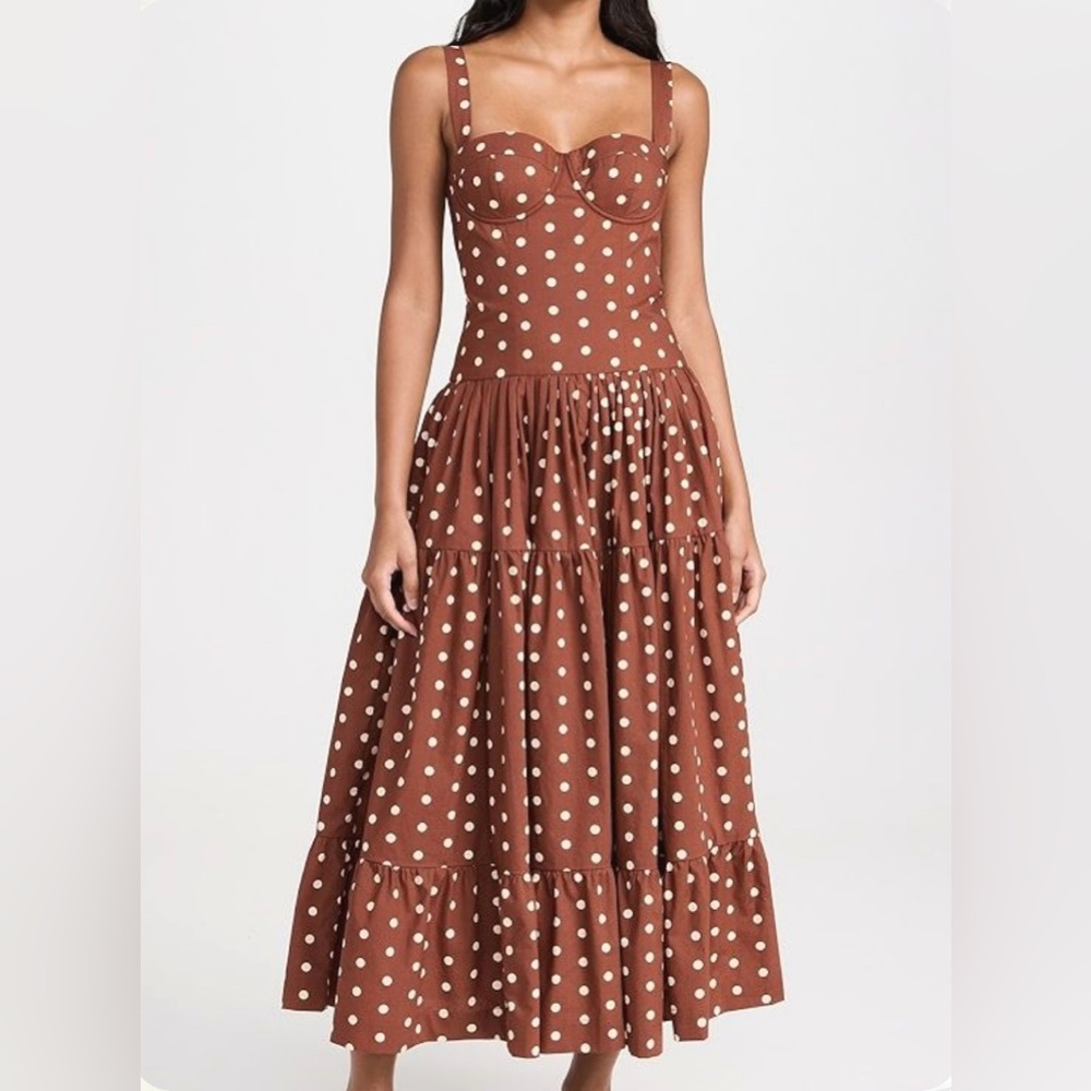 Cara Cara Santiago Polka Dot midi Dress
